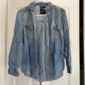 American Eagle Denim Button Up